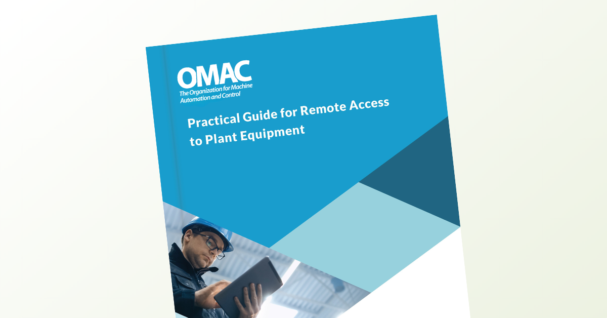 OMAC and ei³ lead industry to define remote access practices for plant equipment