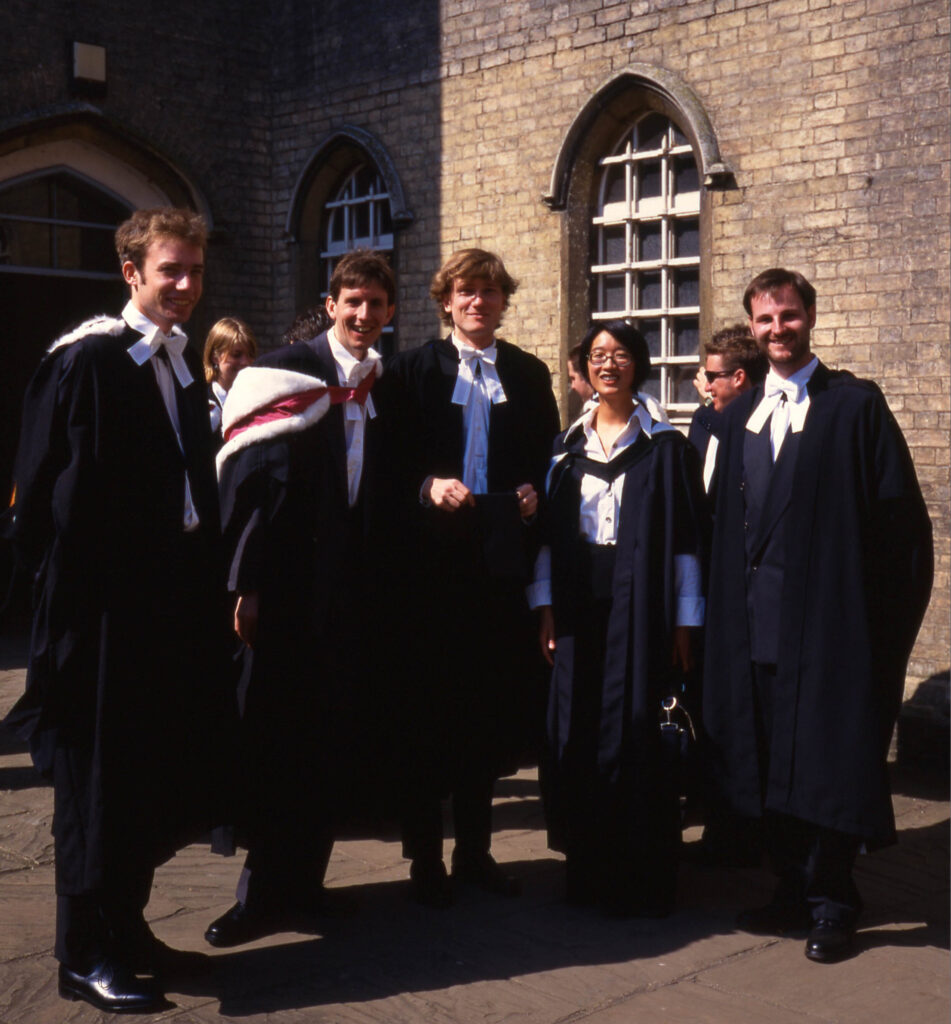Dr. Stefan Hild on the right at the Cambridge University campus in 1996